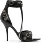 Balenciaga Cagole 110mm leather sandals Black - Thumbnail 1