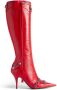 Balenciaga Cagole 90mm knee-high boots Red - Thumbnail 1