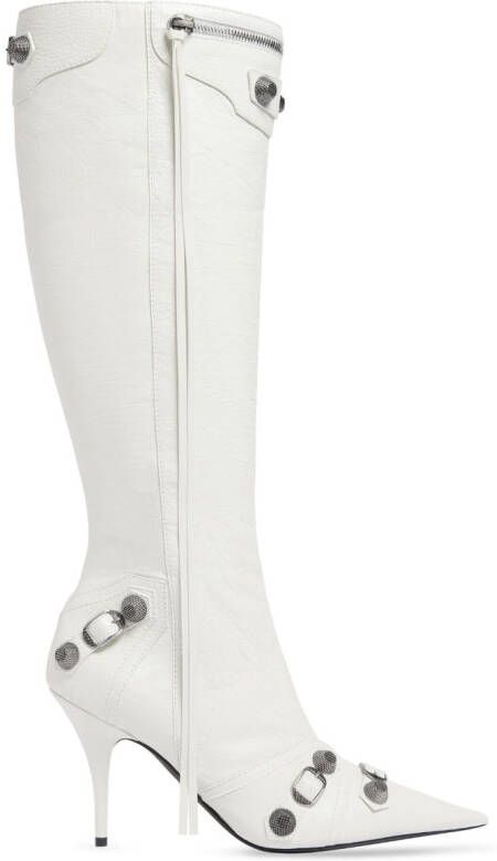 Balenciaga Cagole 90mm knee-high boots White