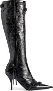 Balenciaga Cagole 90mm leather boots Black