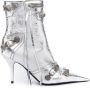 Balenciaga Cagole 90mm metallic ankle boots Silver - Thumbnail 1