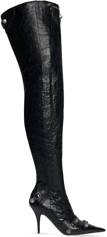 Balenciaga Cagole 90mm over-the-knee boots Black