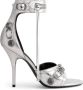 Balenciaga Cagole 110mm metallic-finish sandals Silver - Thumbnail 1