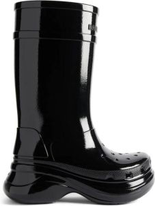 Balenciaga Crocs™ debossed-logo boots Black