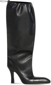 Balenciaga Falcon 105mm leather knee boots Black