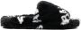 Balenciaga Furry logo-print slides Black - Thumbnail 1