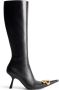 Balenciaga Flex BB 90mm leather boots Black - Thumbnail 1