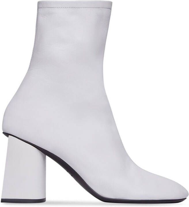 Balenciaga Glove zipped ankle boots White