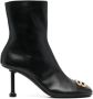 Balenciaga Groupie Bootie 80mm leather boots Black - Thumbnail 1