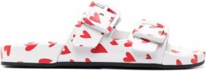 Balenciaga heart-print Mallorca sandals White