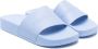 Balenciaga Kids embossed-logo tonal-design slippers Blue - Thumbnail 1