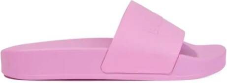 Balenciaga Kids logo-embossed open-toe slides Pink