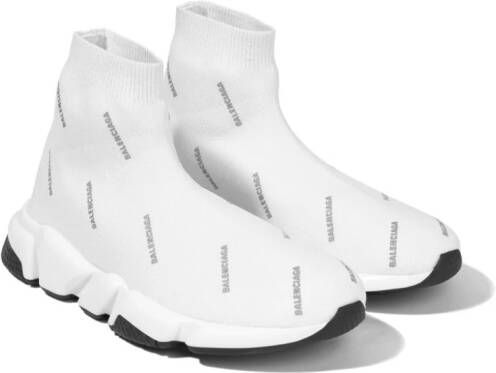 Balenciaga Kids Speed knitted slip-on sneakers White