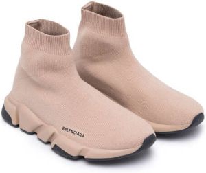 Balenciaga Kids Speed logo-print sneakers Brown
