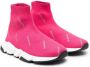 Balenciaga Kids Speed logo-print sock sneakers Pink - Thumbnail 1