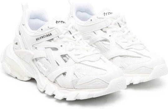 Balenciaga Kids Track.2 panelled lace-up sneakers White