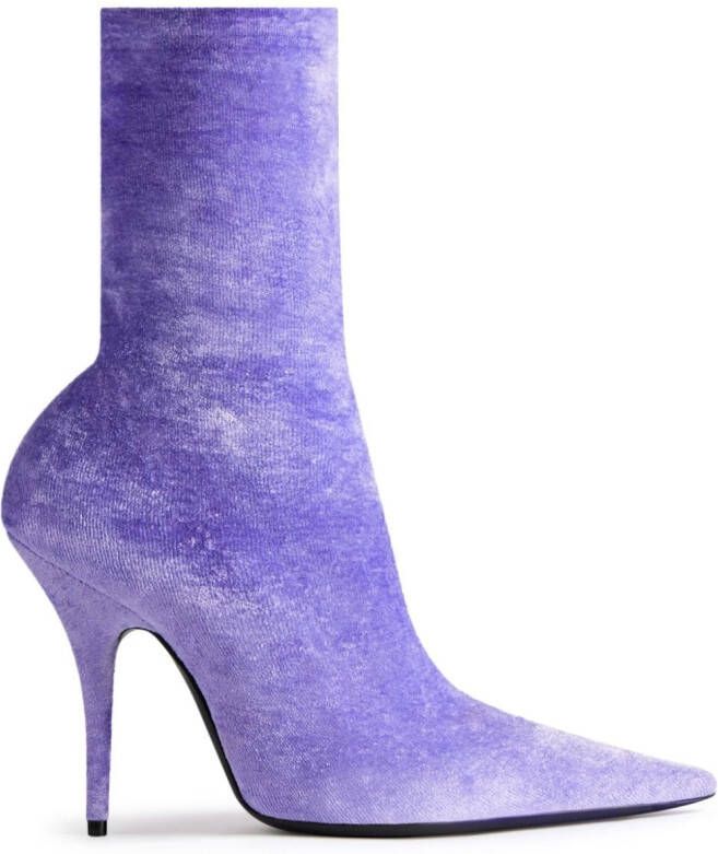 Balenciaga Knife 110mm ankle boots Purple