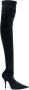Balenciaga Knife thigh-high crushed velvet boots Black - Thumbnail 1