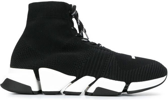 Balenciaga lace-up sock sneakers Black