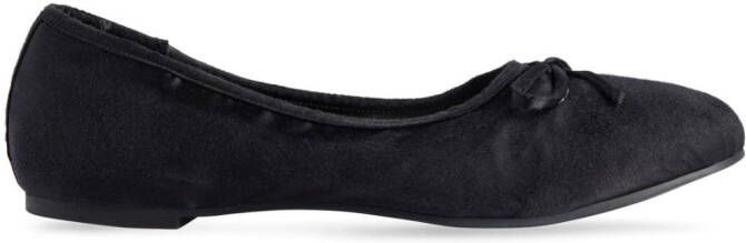 Balenciaga Leopold bow-detail ballerina shoes Black