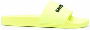 Balenciaga logo pool slide sandals Yellow