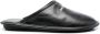 Balenciaga logo-print leather slippers Black - Thumbnail 1