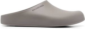 Balenciaga logo-print slides Grey