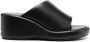 Balenciaga logo-print wedge sandals Black - Thumbnail 1