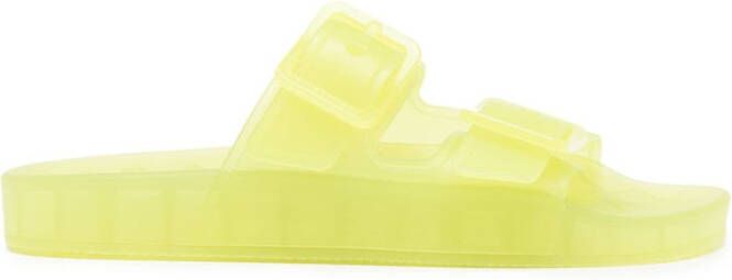 Balenciaga Mallorca buckled slide Yellow