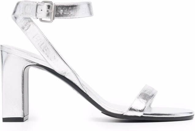 Balenciaga metallic-finish sandals Silver