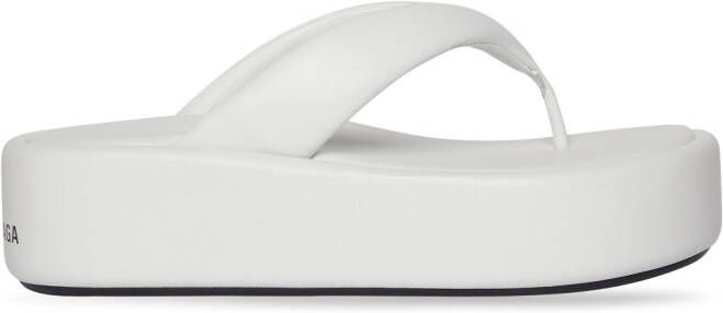 Balenciaga platform thong-strap sandals White