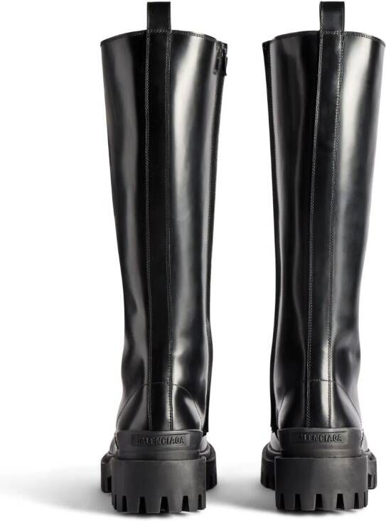 Balenciaga Strike leather boots Black