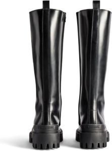 Balenciaga polished-finish leather boots Black