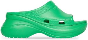 Balenciaga Pool Crocs slide sandals Green