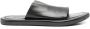 Balenciaga round-open toe leather sandals Black - Thumbnail 1