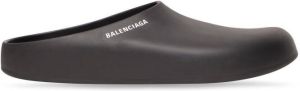 Balenciaga rubber logo-print slides Black