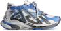 Balenciaga Runner distressed panelled sneakers Blue - Thumbnail 1