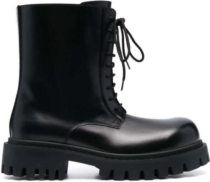Balenciaga Sergent 20mm lace-up boots Black