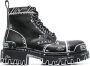Balenciaga sketch-print leather ankle boots Black - Thumbnail 1