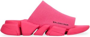Balenciaga Speed 2.0 logo-print slides Pink
