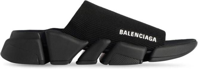 Balenciaga Speed 2.0 segmented-sole slides Black