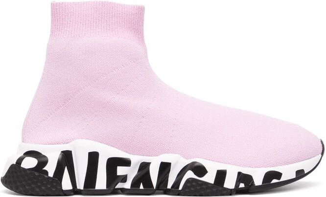 Balenciaga Speed graffiti-sole sneakers Pink