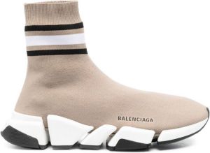 Balenciaga Speed logo-print sneakers Neutrals