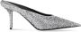Balenciaga Square Knife 80mm lamé mules Silver - Thumbnail 1