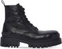 Balenciaga Strike lace-up leather boots Black - Thumbnail 1