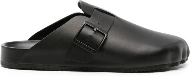 Balenciaga Sunday leather slippers Black