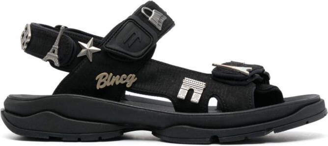 Balenciaga Tourist embellished sandals Black