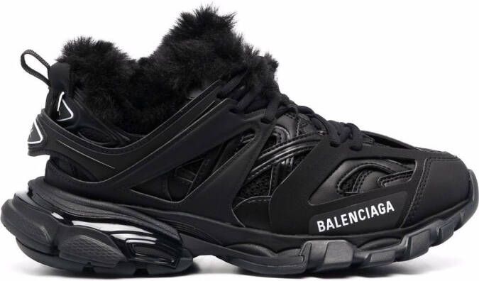 Balenciaga Track faux-fur sneakers Black