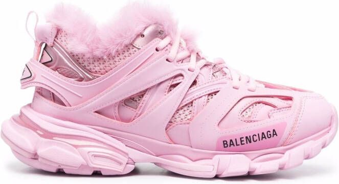 Balenciaga Track faux fur sneakers Pink
