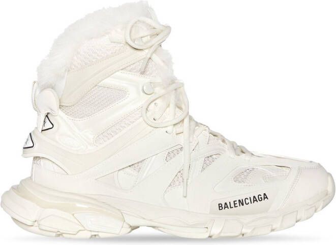 Balenciaga Track Hike fur-fur sneaker boots Neutrals